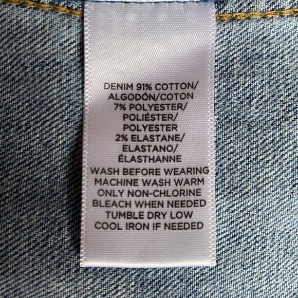 LOFT Polka Dot Jean Jacket Button Front Womens Size Medium - Picture 10 of 10